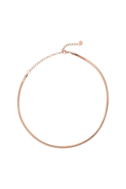 Ketting Collier Platte Schakels - Roségoud