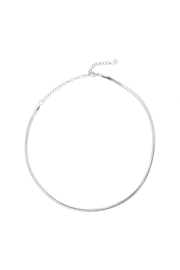 Ketting Collier Platte Schakels - Zilver