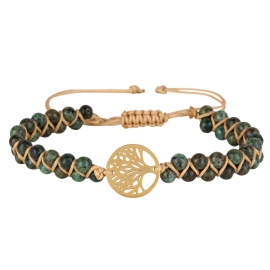 Armband Levensboom - Tree of Life  - Goud Olijf